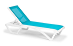 Brezza Royal Fileli Şezlong BEYAZ-TURKUAZ