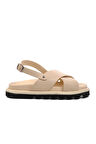 Aspor Bej Kadın Düz Sandalet