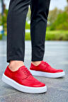 Pabucmarketi Bağcıklı Erkek Günlük Ayakkabı Kırmızı