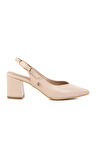 Pierre Cardin Krem Topuklu Kadın Abiye Ayakkabı