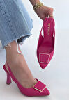 Pabucmarketi Fuşya Kadın Topuklu Ayakkabı