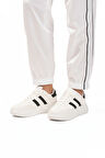 Aspor Beyaz Siyah Yüksek Taban Bağcıklı Unisex Sneaker