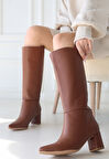 Pabucmarketi Taba Kadın Topuklu Çizme