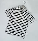 Turbulance Polo Yaka Kısa Kol Çizgili Erkek Tişört