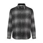 Regular Fit Erkek Kışlık HAKİKİ Oduncu Gömleği Gri-6920