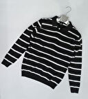 Polo Yaka Uzun Kol Erkek Örme Triko-7166