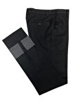 Avasar Erkek Siyah Çizgili Regular Fit Kumaş Pantolon-7226