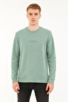 Erkek Slim Fit Uzun Kol Sıfır Yaka Sweatshırt-7390