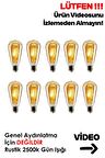 St64 Flamanlı Rustik 4w Led Ampul 10'lu Dekoratif Vintage Aydınlatma St64 10lu