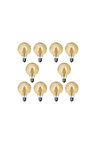 G95 Flamanlı Rustik 6w Led Ampul 10'lu Dekoratif Vintage Aydınlatma Amber Rengi