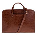 Barchello Pergamon Deri Laptop Çantası FL Kahverengi