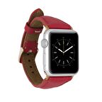 Bouletta Apple Watch Uyumlu Deri Kordon 42-44-45mm Slim ERC2 Kırmızı
