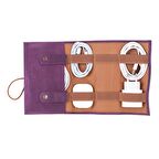 Deri Kablo Aksesuar Taşıma Çantası Antik Mor