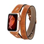 Apple Watch Uyumlu Deri Kordon 42-44-45mm Slim DT RT V18