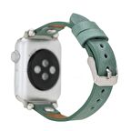 Bouletta Apple Watch Uyumlu Deri Kordon 38-40-41mm Ferro ST CZ12 Mint Yeşili
