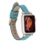 Bouletta Apple Watch Uyumlu Deri Kordon 38-40-41mm Ferro CP5 Turkuaz