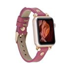 Bouletta Apple Watch Uyumlu Deri Kordon 38-40-41mm RT CP4 Fuşya