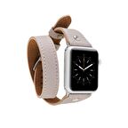 Bouletta Apple Watch Uyumlu Deri Kordon 38-40-41mm Slim Double Tour ST ERC3 Bej