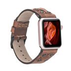 Bouletta Apple Watch Uyumlu Deri Kordon Cross 42-44-45mm BT TN02 Kahve