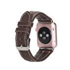 Bouletta Apple Watch Uyumlu Deri Kordon 42-44-45mm NM3-AS3 Kahve
