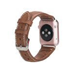 Bouletta Apple Watch Uyumlu Deri Kordon 42-44-45mm NM1-AS2 Taba