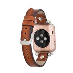 Bouletta Apple Watch Uyumlu Deri Kordon Visby 38-40-41mm Ferro RST2EF Taba