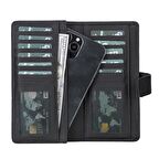 Coppet 6.7 inch Uyumlu Deri Kartlıklı Kılıf ERC1 Siyah