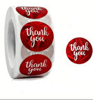 THANK YOU ETİKET STİCKER - 2,5 CM ÖLÇÜSÜNDE 48 ADET - PARLAK ETİKET