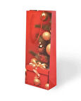 YILBAŞI VARAK BASKILI LÜKS İPLİ KARTON ÇANTA - NOEL - KIRMIZI - 12x35x9 CM - 1 ADET - Ç048
