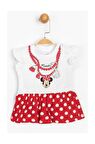 Kız Bebek Kırmızı Beyaz Puantiyeli Minnie Mouse   Elbise T20Y15545DSN01