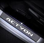 Ssangyong Actyon Carbon Fiber Kapı Eşiği Yazısı Sticker 4Adet