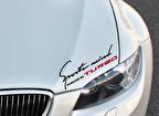 Turbo Mind Kaput Üzerinde Araba Sticker Yapıştırması