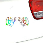 Kaplan Gözü Desen Araba Sticker 1