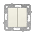 Viko Karre/Meridian Krem İkili Anahtar Komütatör Çerçevesiz - 90967202