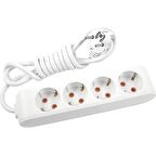 VİKO 5 Metre Kablolu Topraklı Çocuk Korumalı Dörtlü Priz
