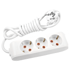 VİKO Multi-Let 3lü Topraklı 2 Metre Priz (Beyaz)