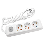 VİKO Multi-Let 3lü Anahtarlı Topraklı Çocuk Korumalı 3 Metre Priz (Beyaz)