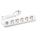 VİKO Multi-Let 5li Anahtarlı Topraklı 3 Metre Priz (Beyaz)