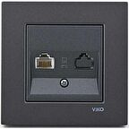 Viko Novella Füme Tekli Data ( Cat6 ) Priz Çerçeveli