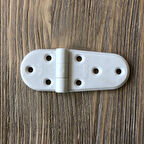 Plastik Oval Menteşe 9cm - 2 Adet Beyaz