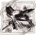 Aker Tivil Saf İpek Eşarp 8286713 - 912 Beyaz Leopar Desen