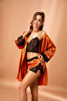 3509-Bralette & Şortlu Kimono Takım