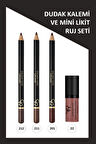Lipliner 3'lü No:211- 201-212 ve Longstay Liquid Matte Lipstick No:22
