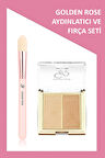 Nude Look Face Tapered Brush - Konik Yüz Fırçası ve So Glow Highlighter Duo No: 102 Sunshine - Aydınlatıcı  Seti