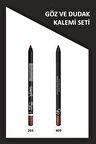 Emily Long Lasting Lip Pencil No: 203 ve Dream Eyes Eyeliner No:409 Seti