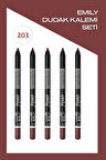 Emily Long Lasting Lip Pencil No: 203 - Dudak Kalemi x5