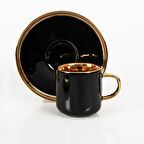 Kosova Dayanıklı Black Gold 6 Kişilik Porselen Fincan Takımı