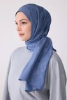 BELLİ Geometrik Desen Ivory Şal %55 NAİA %45 PAMUK