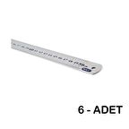 Mas 2350 Çelik Cetvel 50cm - 6 Adet