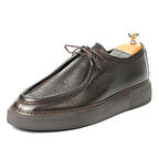 Tetri 0624 Alviso Longo Hakiki Deri El Yapımı Erkek Kahverengi Casual Ayakkabı